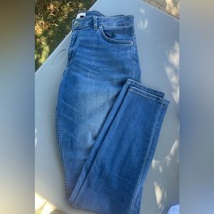 H&M high waist skinny jeans. Light blue.